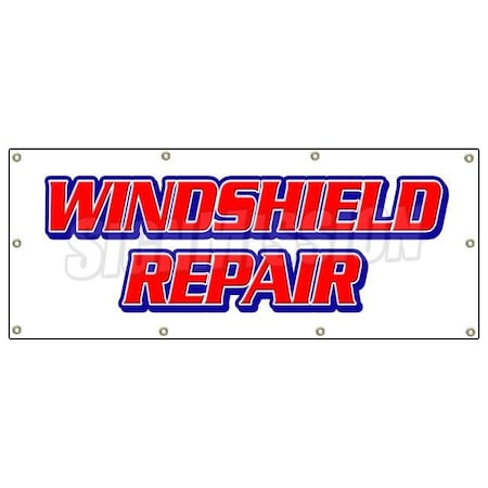 Signmission WINDSHIELD REPAIR BANNER SIGN glass repair specialist automotive cars B-96 Windshield Repair